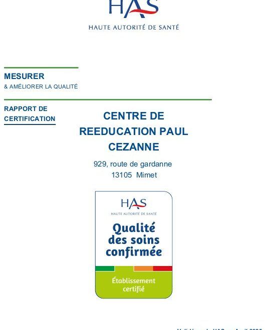 La certification de la Haute Autorité de Santé (HAS)